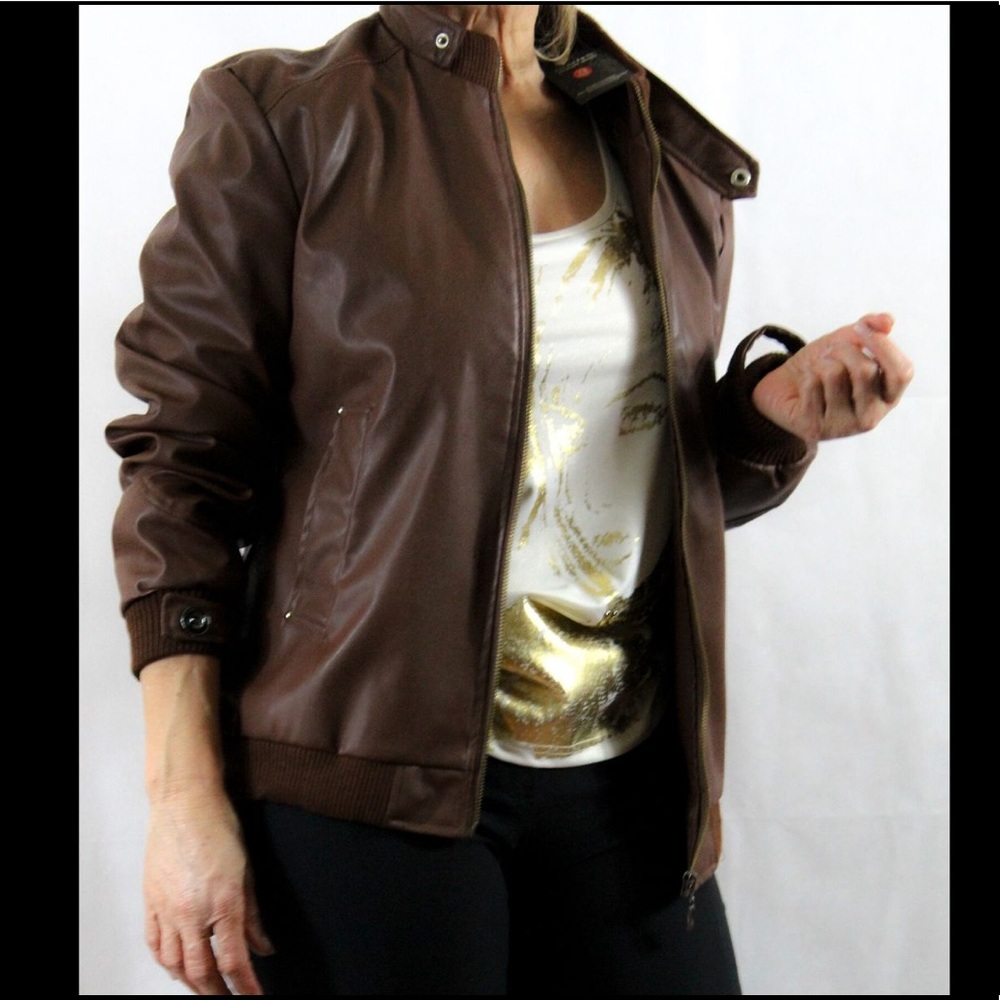 New! Brown Boyfriend Jacket